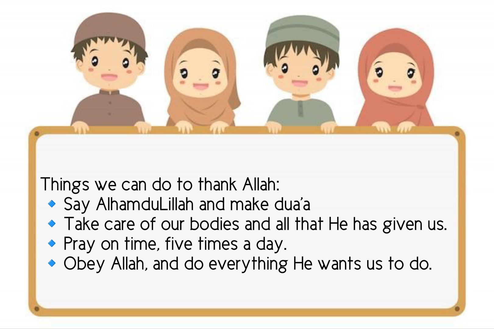 say Alhamdulillah 