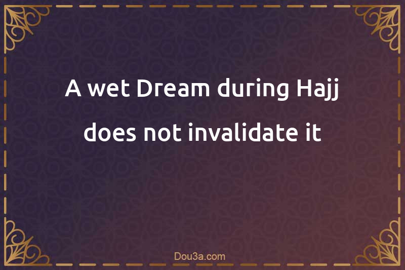 A wet Dream during Hajj does not invalidate it