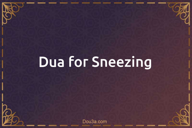 Dua for Sneezing