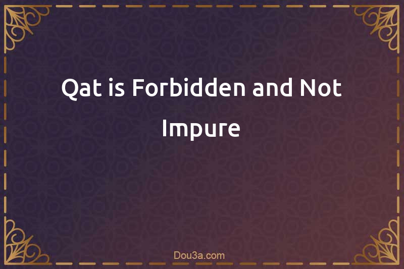 Qat is Forbidden and Not Impure