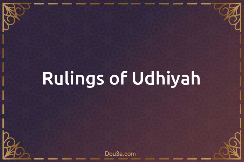 Rulings of Udhiyah