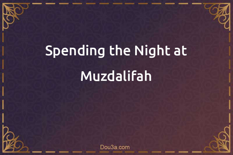 Spending the Night at Muzdalifah
