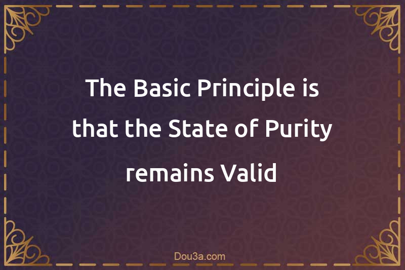 The Basic Principle is that the State of Purity remains Valid