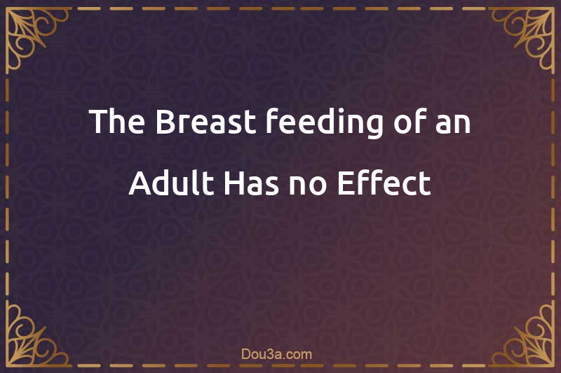 The Breast-feeding of an Adult Has no Effect