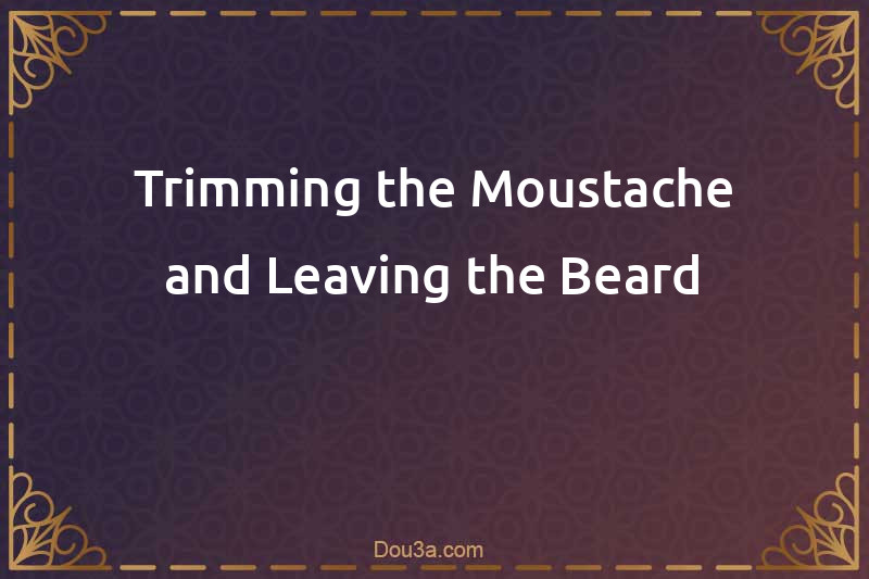 Trimming the Moustache and Leaving the Beard