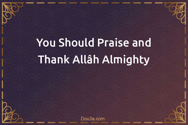 You Should Praise and Thank Allâh Almighty